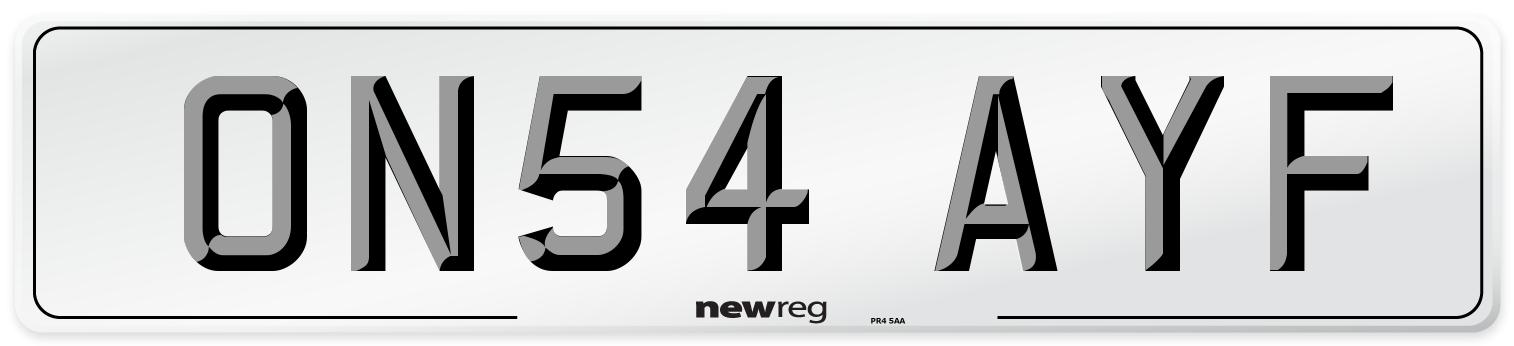 ON54 AYF Number Plate from New Reg
